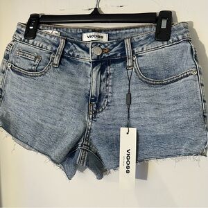 Vigoss Marley mid rise cutoff denim shorts size 25 NWT
